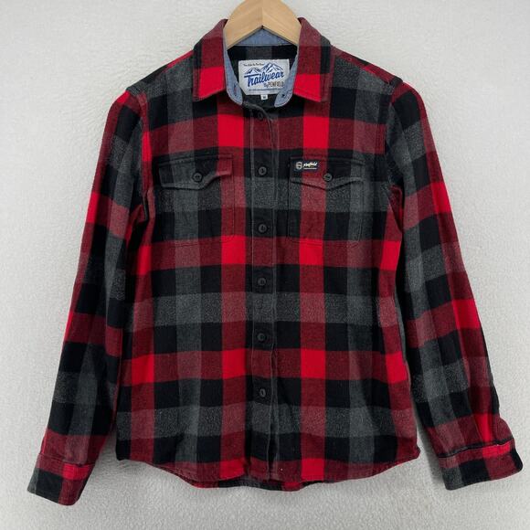 PENFIELD Shirt Womens M Trailwear Chatham Buffalo Plaid Flannel Cotton Red - Picture 2 of 15